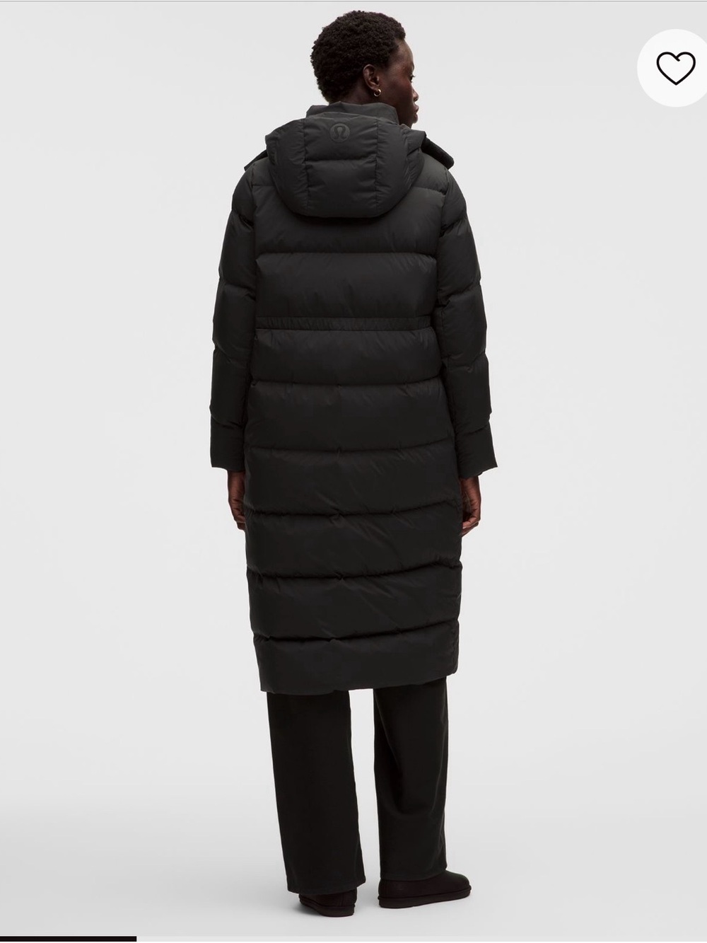 lululemon athletica Women’s Black Long Hooded Puffer Coat - Picture 2 of 6